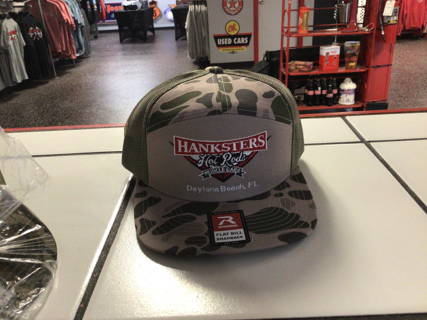 Green camo hat