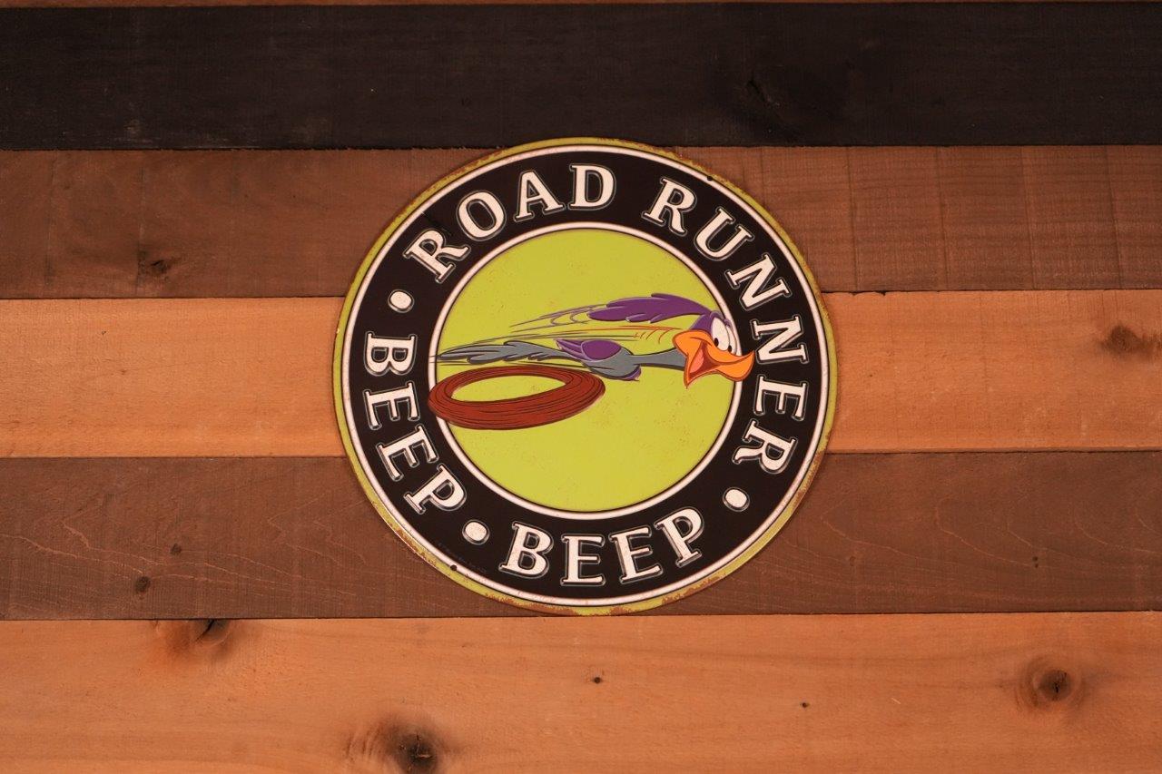 Roadrunner Round Metal Sign