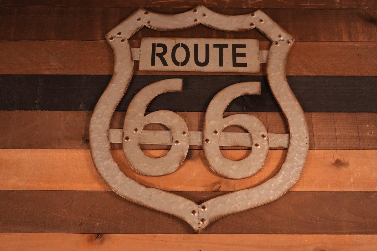 Route 66 galvanized looking Metal Sign