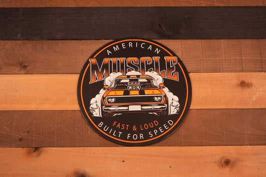 American Muscle Round sign