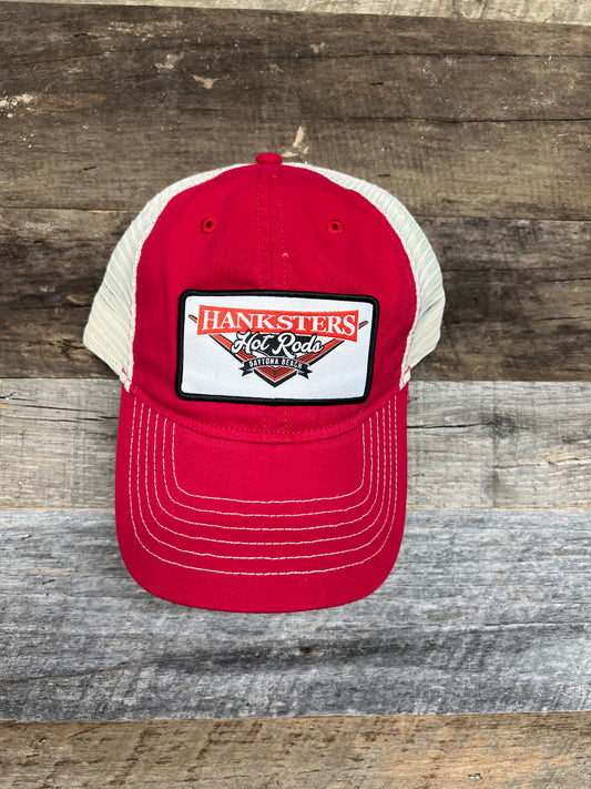 Hanksters ZK641 Red/Stone White mesh Truckers Hat