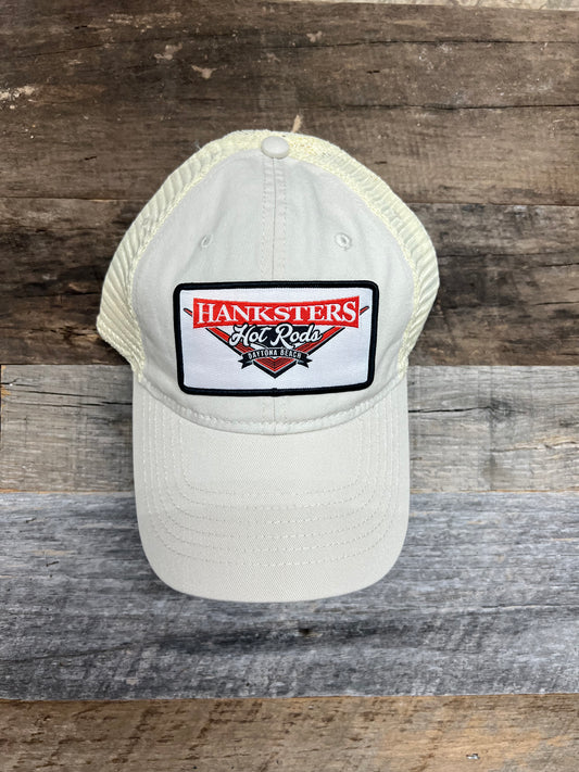 Hanksters ZK641 Stone/Stone White mesh Truckers Hat