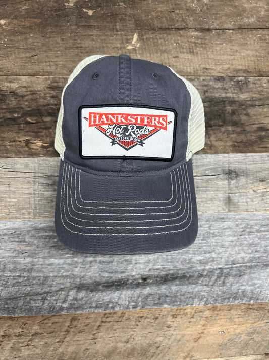 Hanksters ZK641 Gray/Stone White mesh Truckers Hat